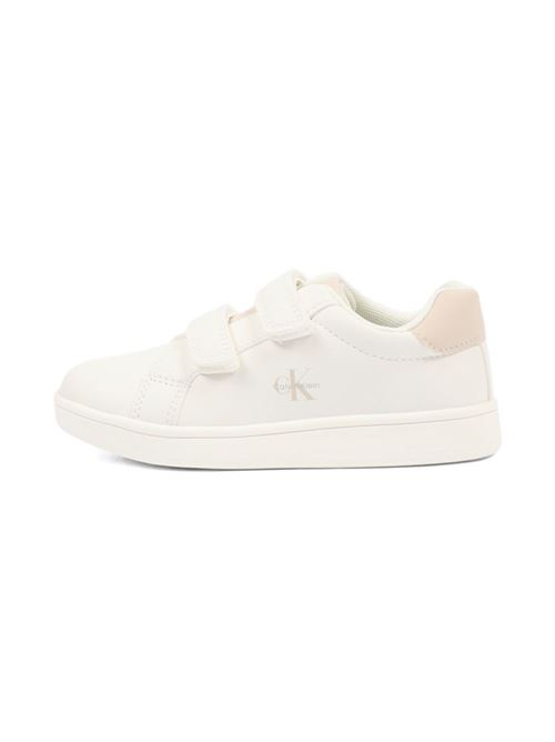 Sneakers bambino Calvin Klein bianche e beige con velcro Calvin Klein Kids | V1X9832761355A472